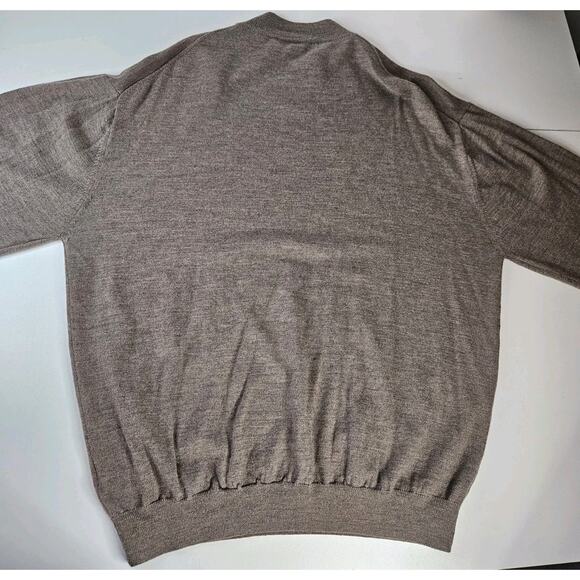 Pronto Uomo Extra Fine Merino Wool Mock Neck Knit Pullover Sweater XXL Classic - Picture 3 of 7